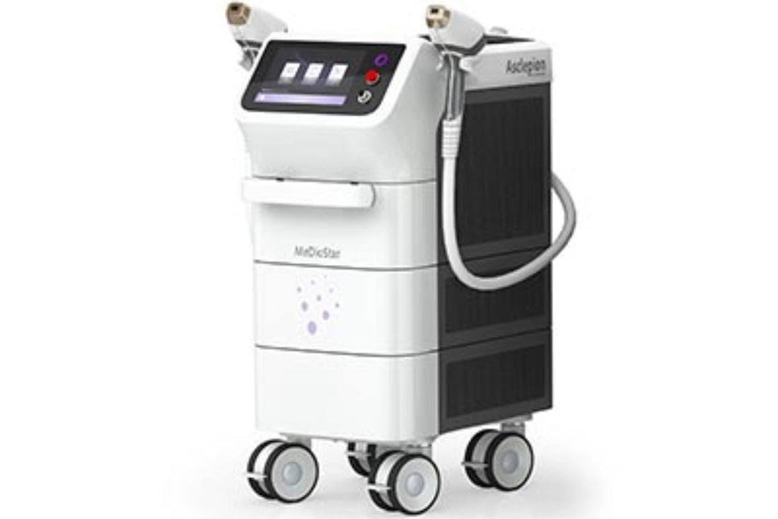 Medical device Mediostar by Ascleption on wheels with a white background