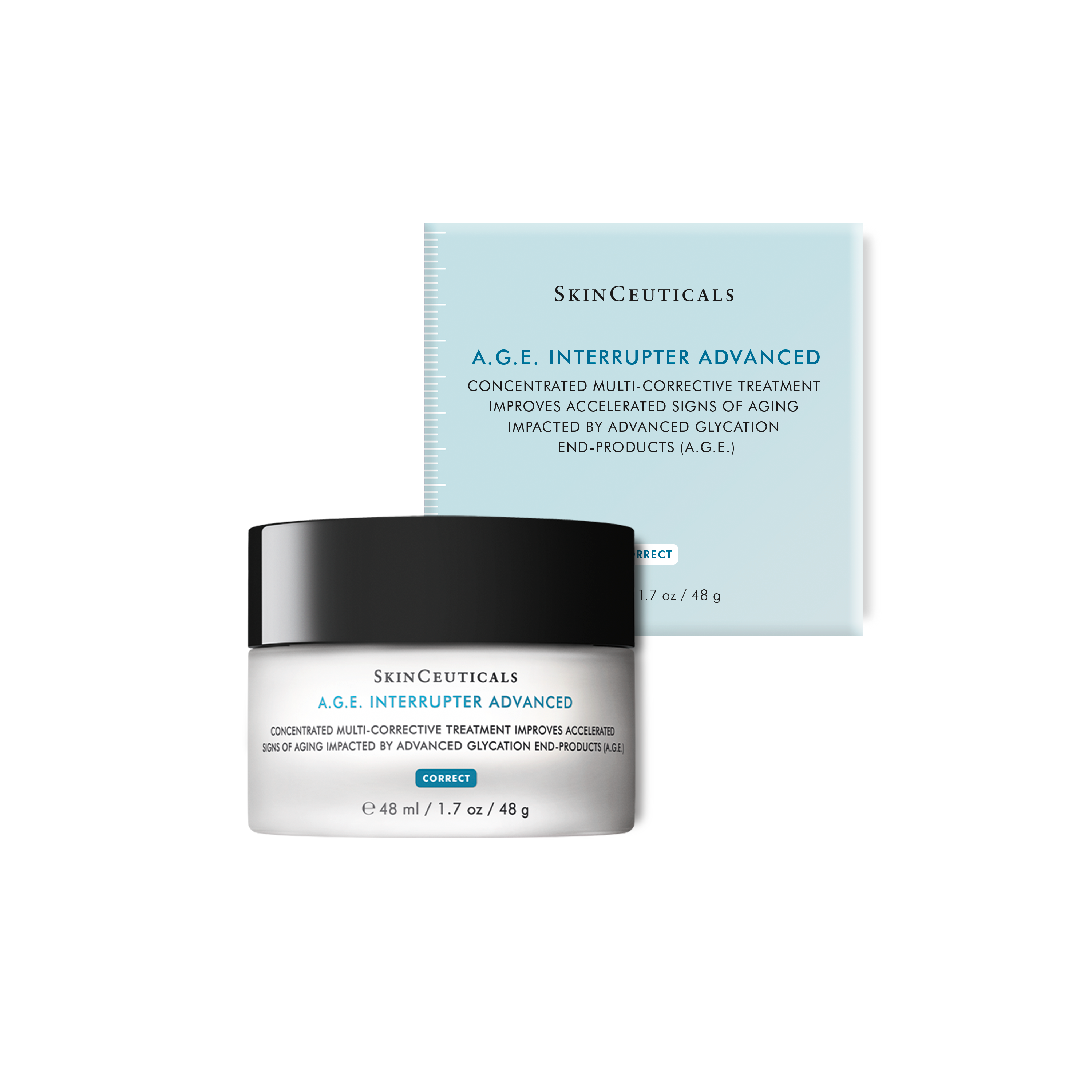 SkinCeuticals A.G.E. Interrupter Advanced skincare product and packaging on a white background