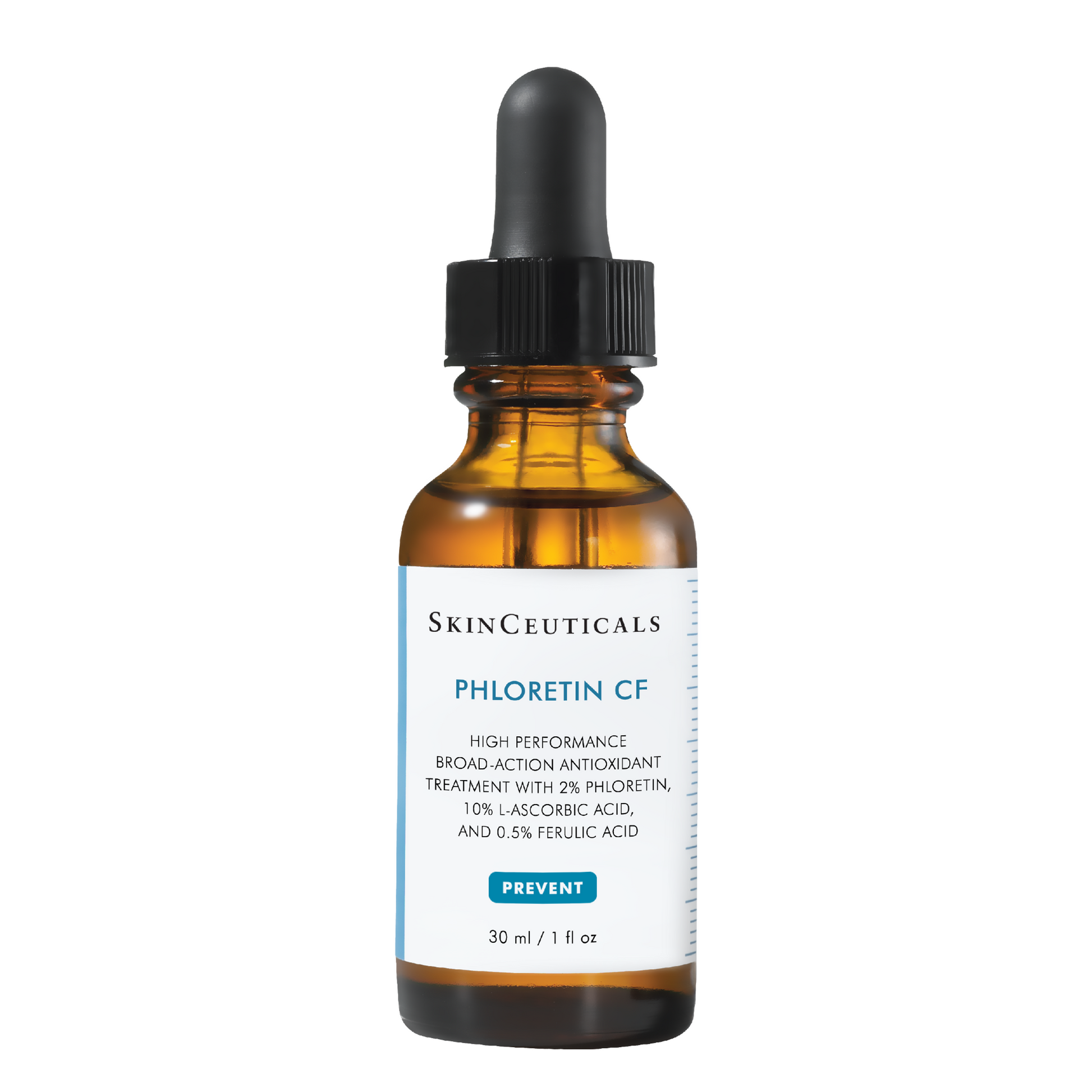 SkinCeuticals Phloretin CF skincare dropper bottle on a white background