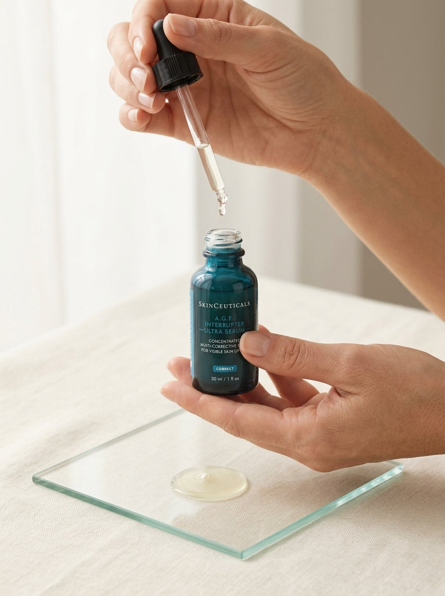 SkinCeuticals A.G.E. Interrupter Ultra Serum 30 ml applying