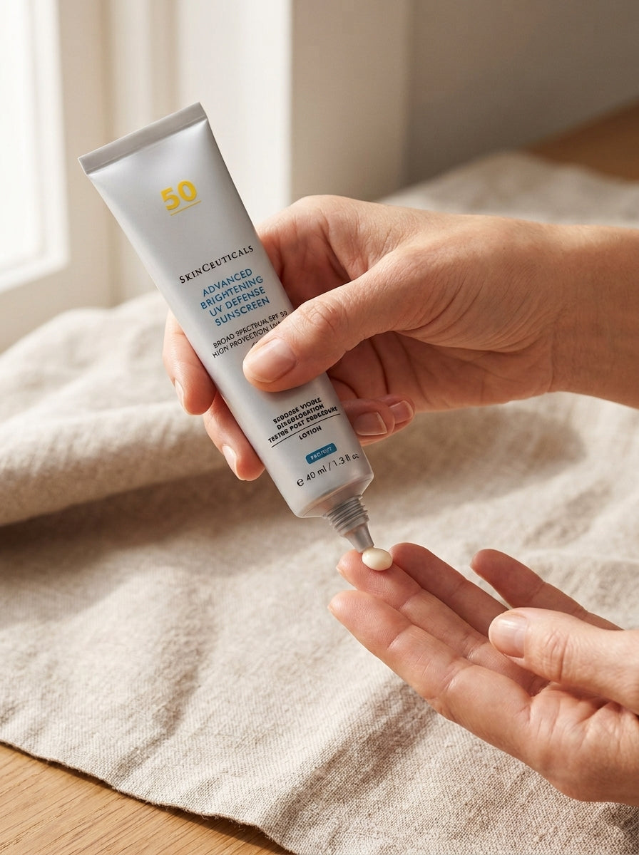 SkinCeuticals Advanced Brightening UV Defense SPF 50 40 ml applying