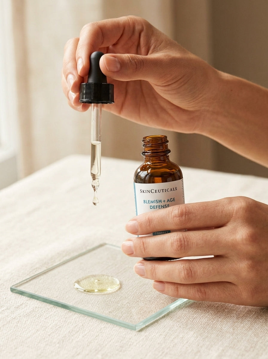 SkinCeuticals Blemish + Age Defense 30 ml applying
