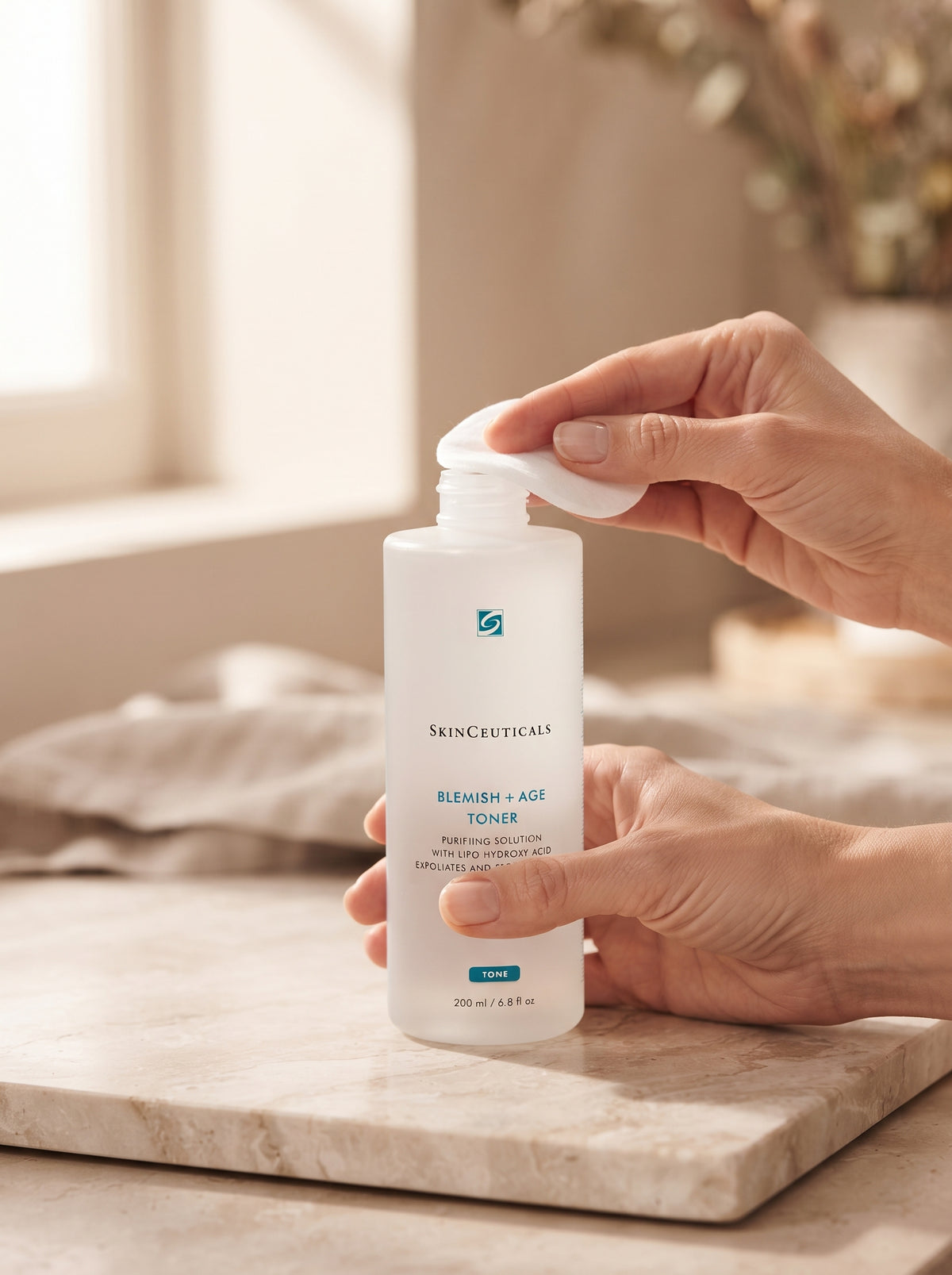 SkinCeuticals Blemish + Age Toner 200 ml applying