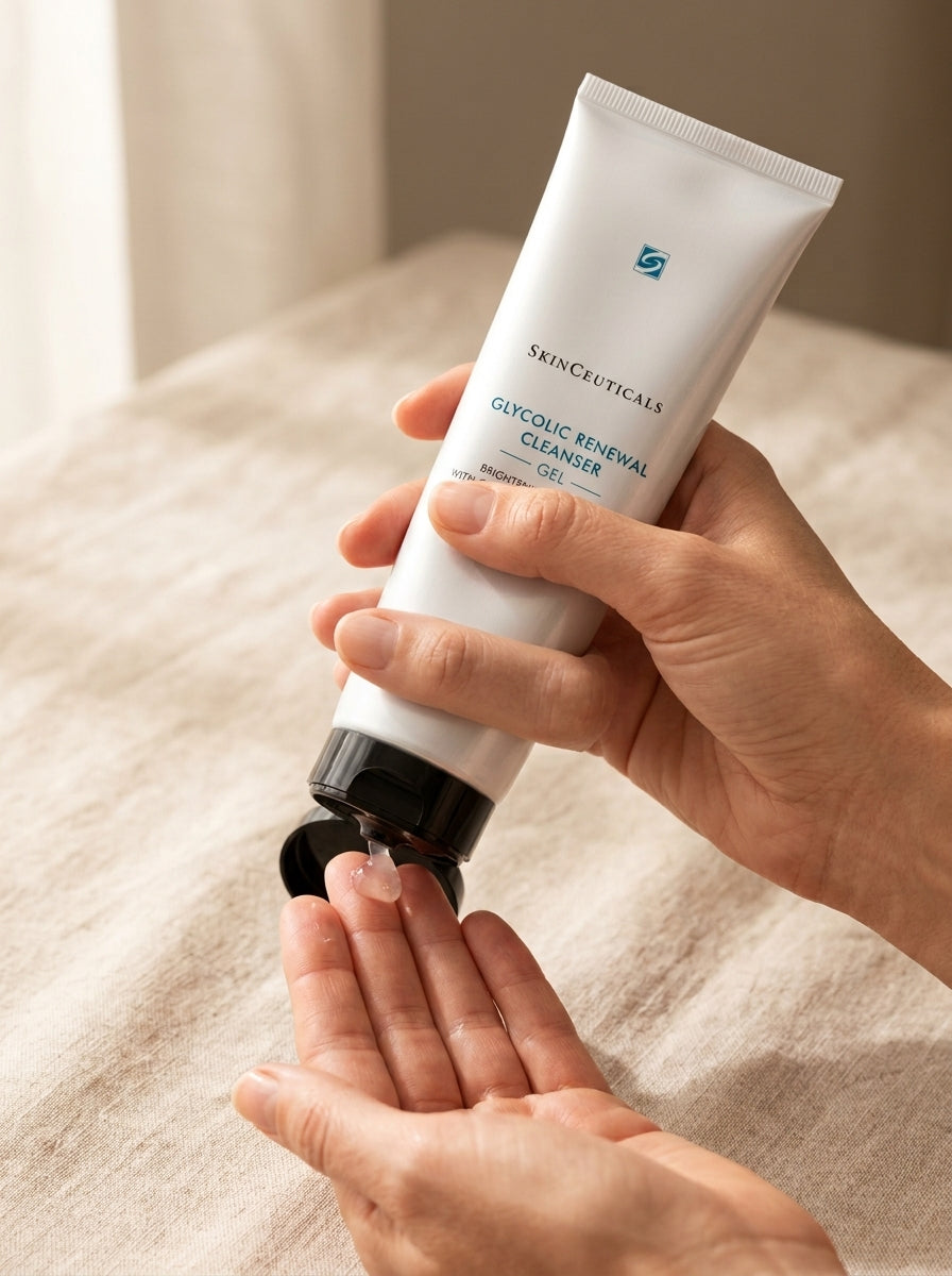 SkinCeuticals Glycolic Renewal Cleanser Gel 150 ml applying