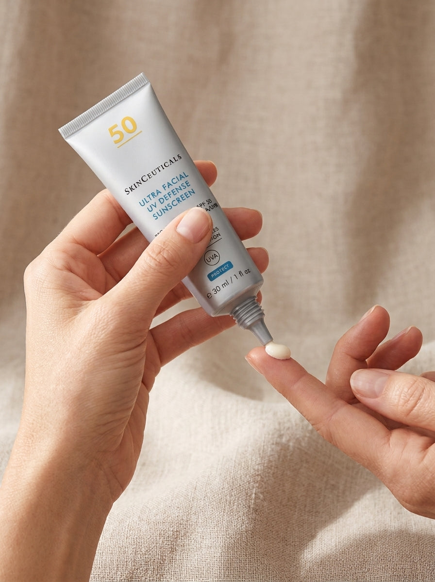 SkinCeuticals Ultra Facial UV Defense SPF 50+ 30 ml applying