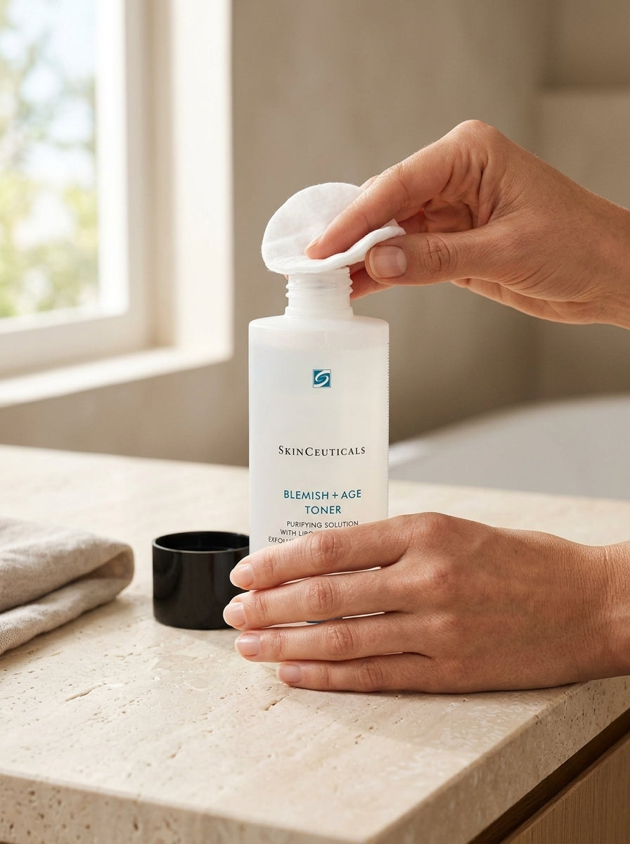 SkinCeuticals Blemish + Age Toner 200 ml in use