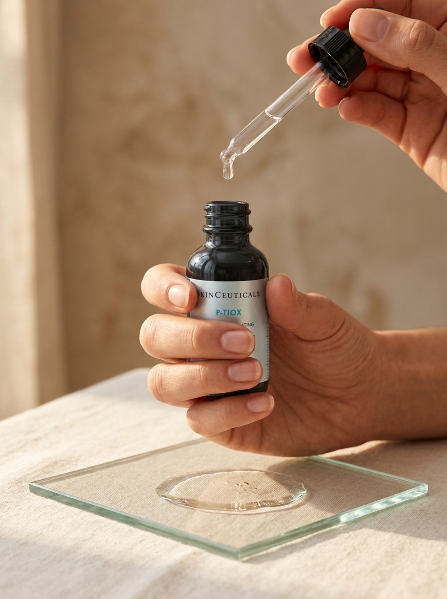 SkinCeuticals P-TIOX 30 ml in use