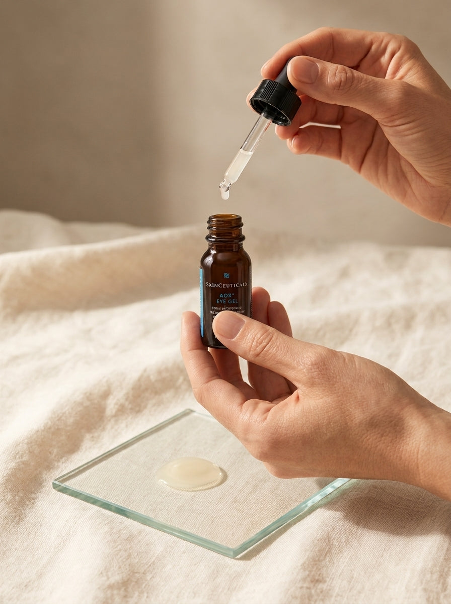 SkinCeuticals AOX+ Eye Gel 15 ml in use