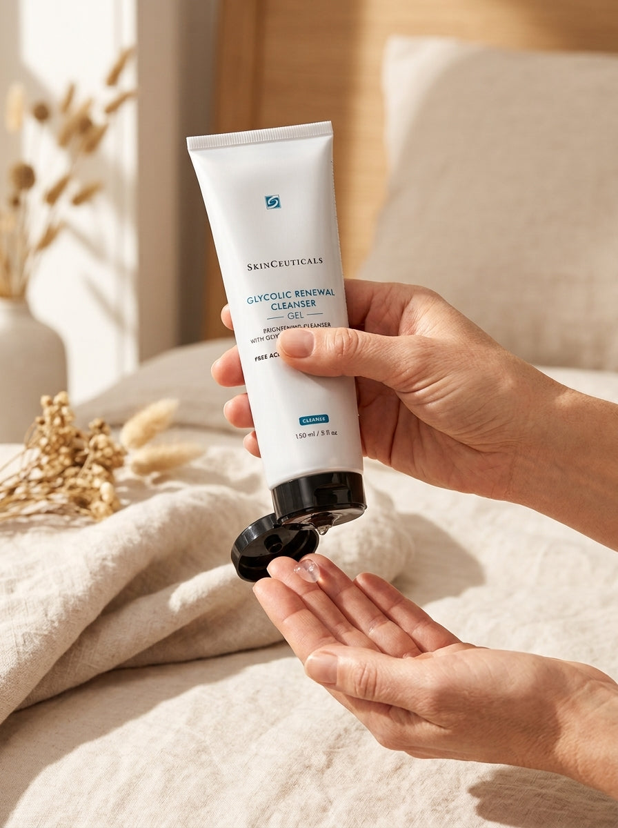 SkinCeuticals Glycolic Renewal Cleanser Gel 150 ml in use