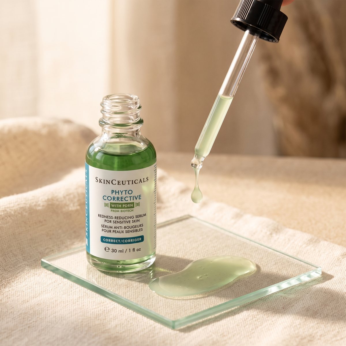 A drop of serum on glass